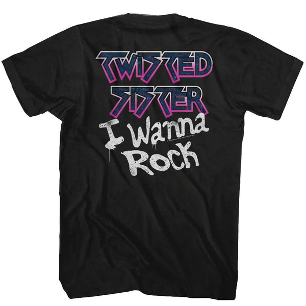 TWISTED SISTER Eye-Catching T-Shirt, I Wanna Rock
