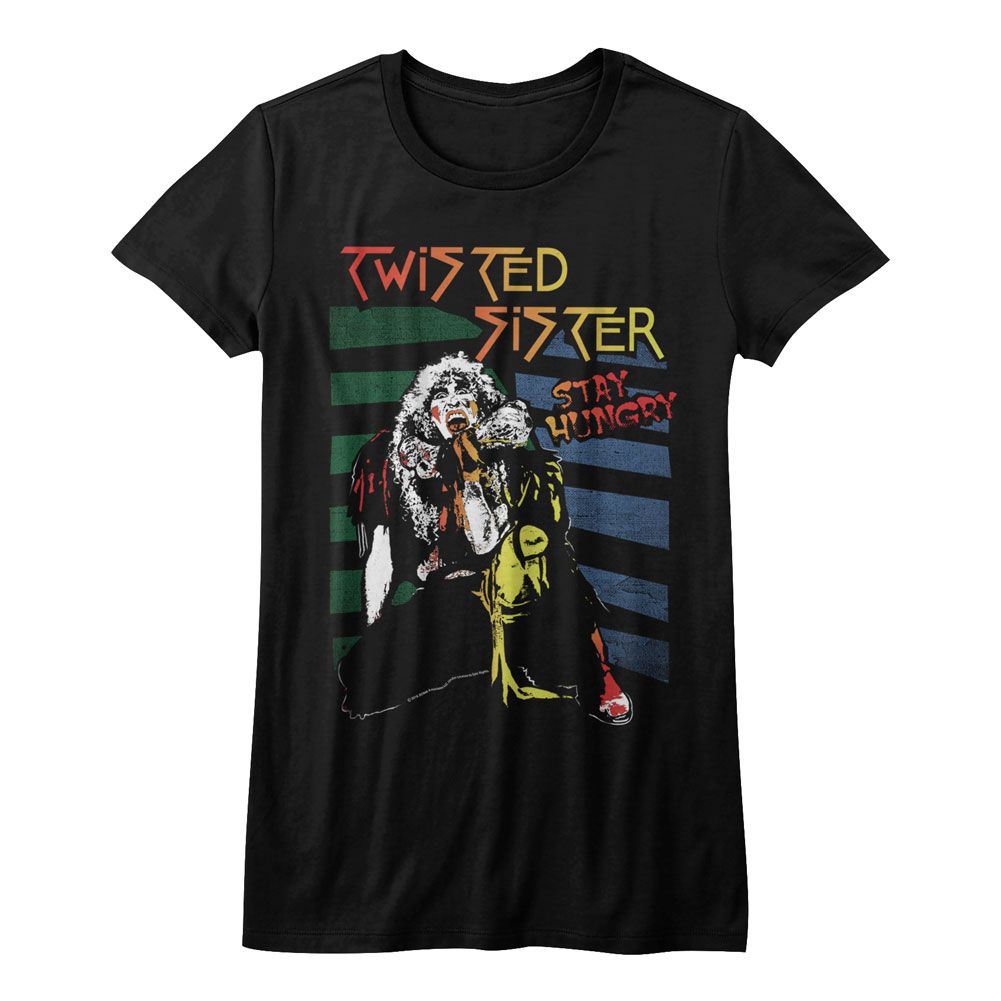 Women Exclusive TWISTED SISTER Eye-Catching T-Shirt, Stay Hungry