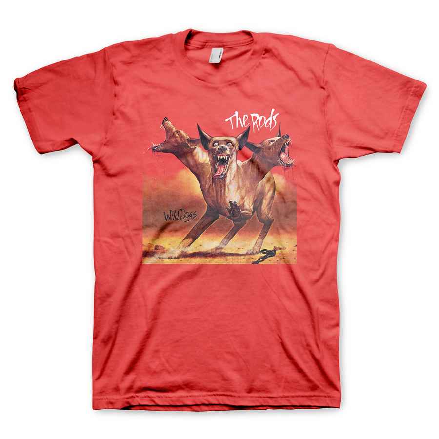 THE RODS Powerful T-Shirt, Wild Dogs Red