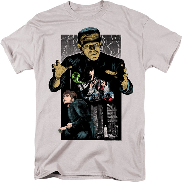 UNIVERSAL MONSTERS Terrific T-Shirt, Frankenstein Illustrated