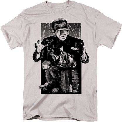 UNIVERSAL MONSTERS Terrific T-Shirt, Frankenstein Illustrated