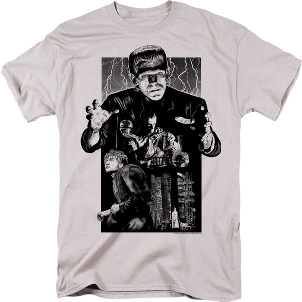 UNIVERSAL MONSTERS Terrific T-Shirt, Frankenstein Illustrated
