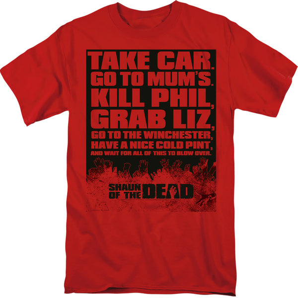 SHAUN OF THE DEAD Terrific T-Shirt, List