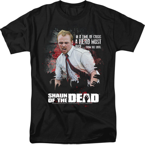 SHAUN OF THE DEAD Terrific T-Shirt, Hero Must Rise