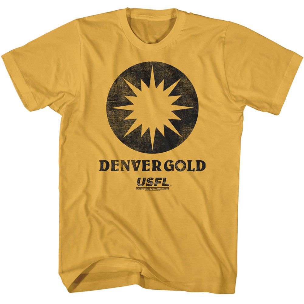 USFL Famous T-Shirt, Denver Gold