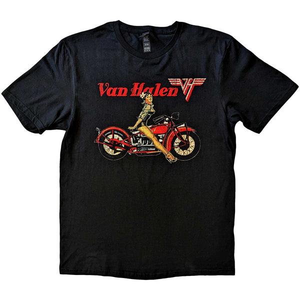 VAN HALEN Attractive T-Shirt, Pin-up Motorcycle
