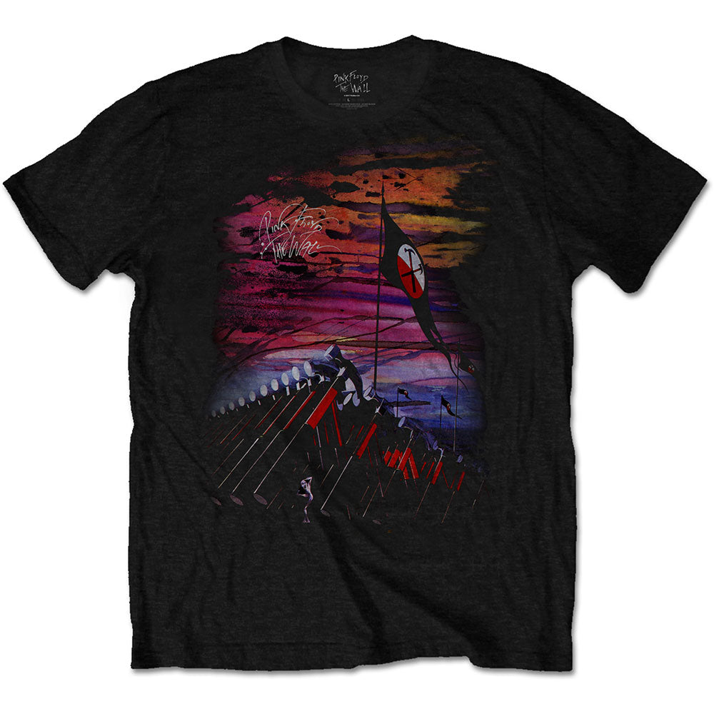 PINK FLOYD Attractive T-Shirt, The Wall Flag &amp; Hammers