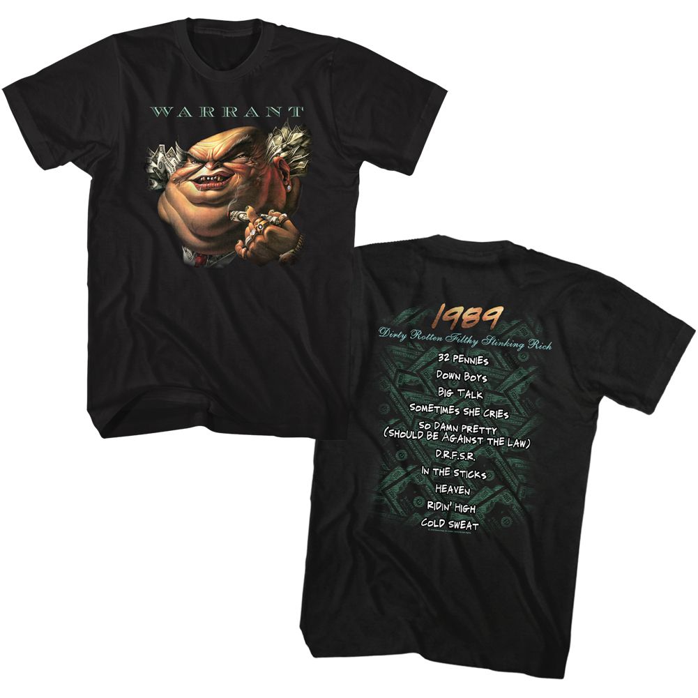 WARRANT Eye-Catching T-Shirt, DRFSR 1989