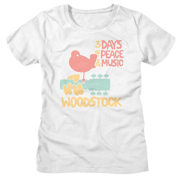 WOODSTOCK T-Shirt for Ladies, 3 Days Of Peace