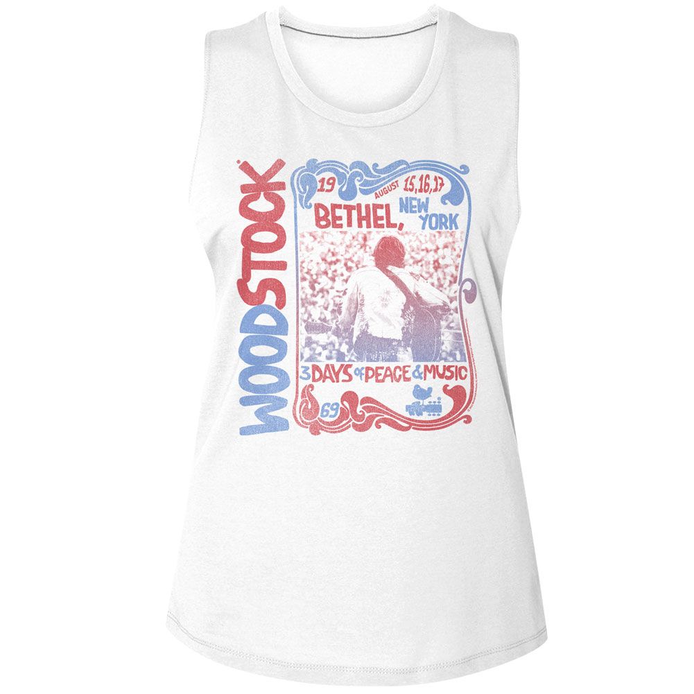 WOODSTOCK Tank Top for Ladies, Nouveau Border