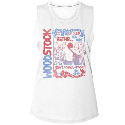 WOODSTOCK Tank Top for Ladies, Nouveau Border