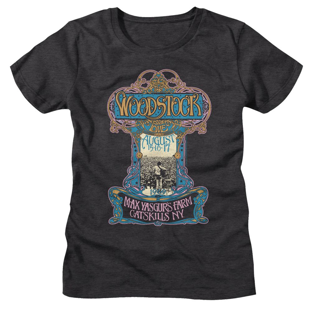 WOODSTOCK T-Shirt for Ladies, Nouveau Poster