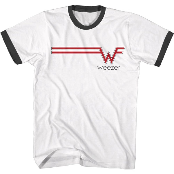 WEEZER Ringer T-Shirt, Streak