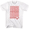 WEEZER Eye-Catching T-Shirt, Logo Repeat
