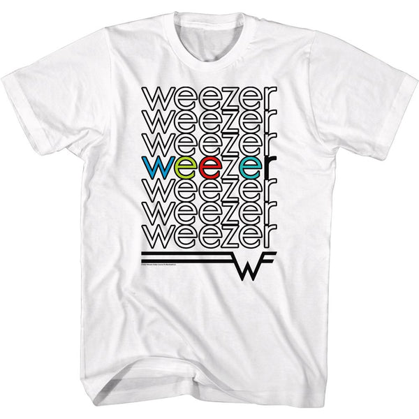 WEEZER Eye-Catching T-Shirt, Colors Repeat