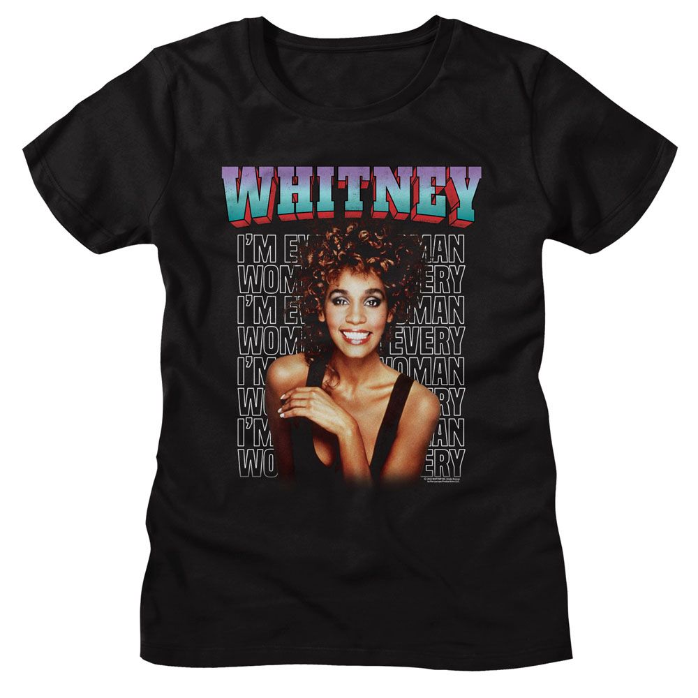 WHITNEY HOUSTON T-Shirt, Every Woman Stacked