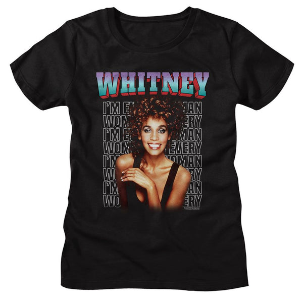 Women Exclusive WHITNEY HOUSTON T-Shirt, Every Woman Stacked