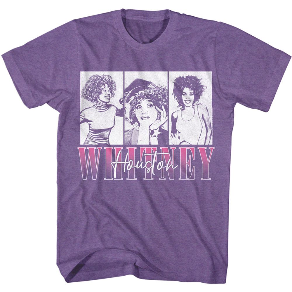 WHITNEY HOUSTON Eye-Catching T-Shirt, Three Rectangles