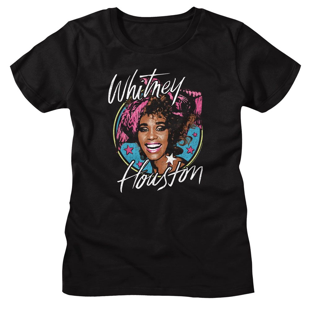 Women Exclusive WHITNEY HOUSTON T-Shirt, Stars