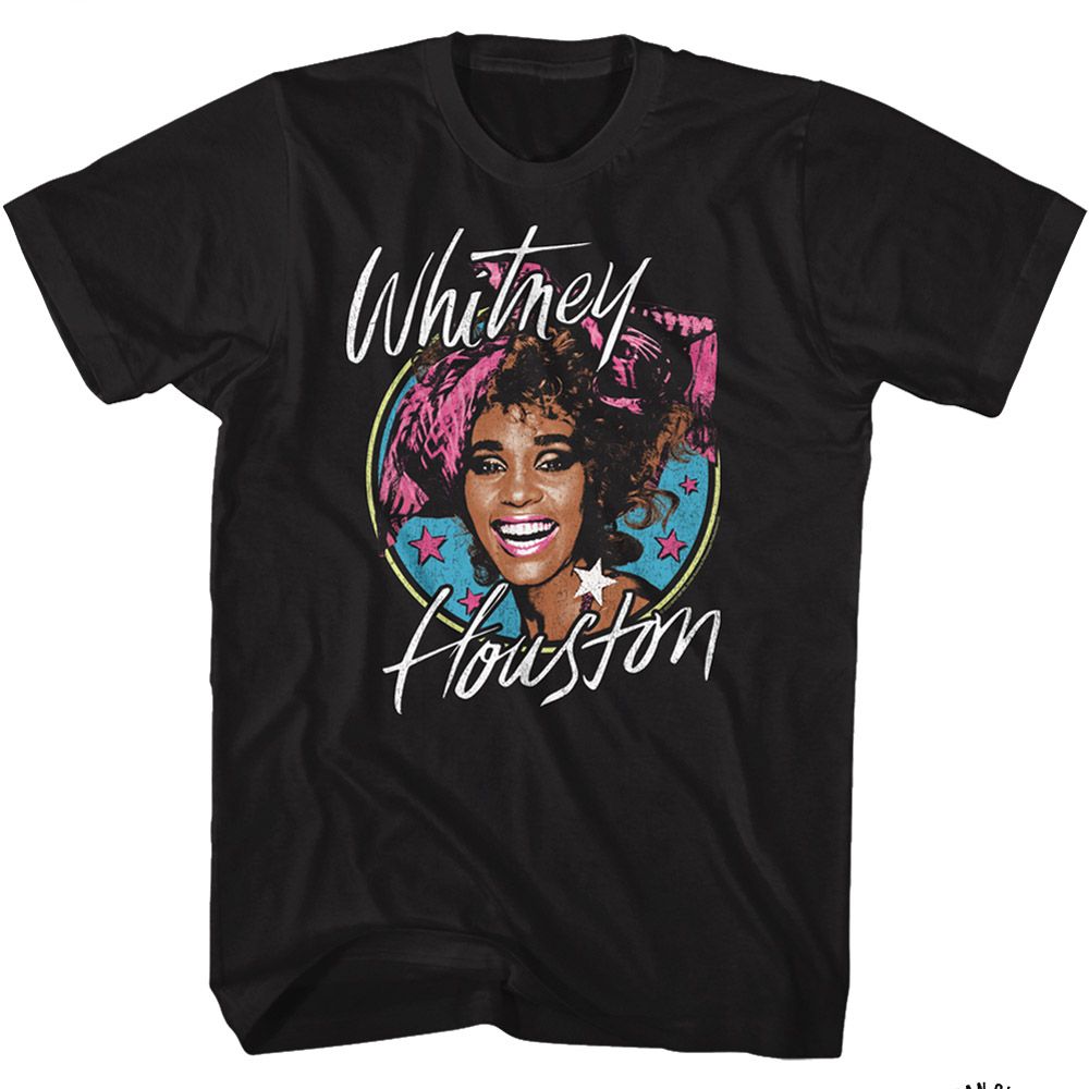 WHITNEY HOUSTON Eye-Catching T-Shirt, Stars