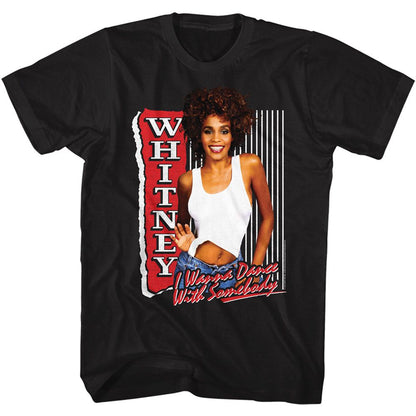 WHITNEY HOUSTON Eye-Catching T-Shirt, I Wanna Dance