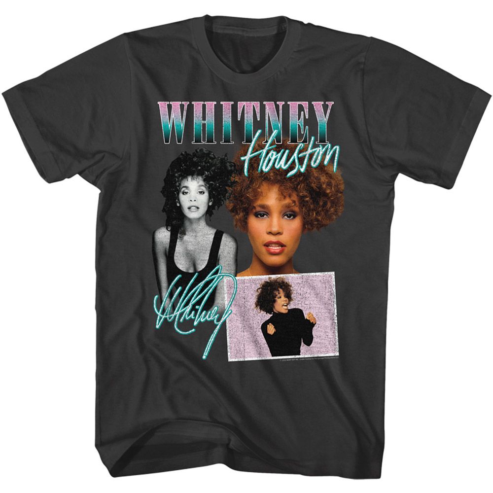 WHITNEY HOUSTON Eye-Catching T-Shirt, Collage