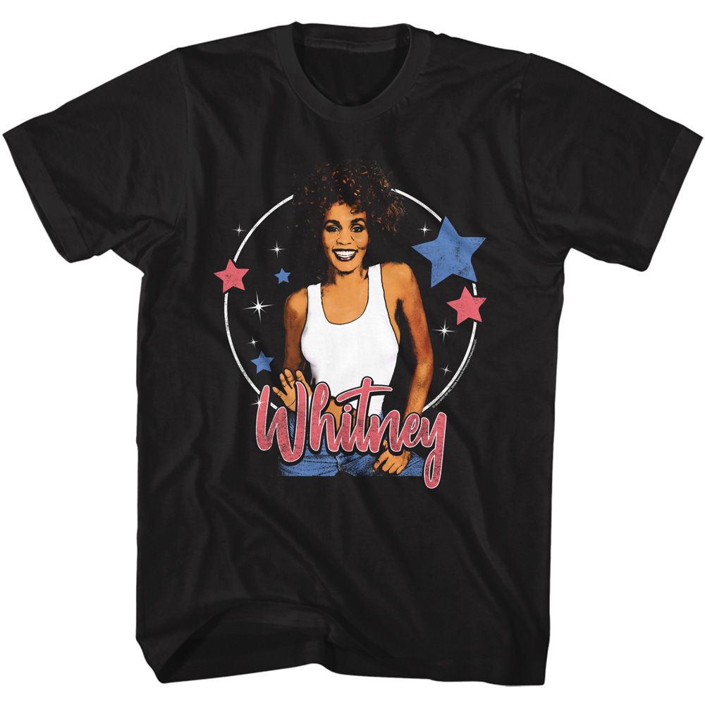 WHITNEY HOUSTON Eye-Catching T-Shirt, Stars