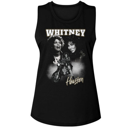 Women Exclusive WHITNEY HOUSTON TANK, Motorcycle Collage