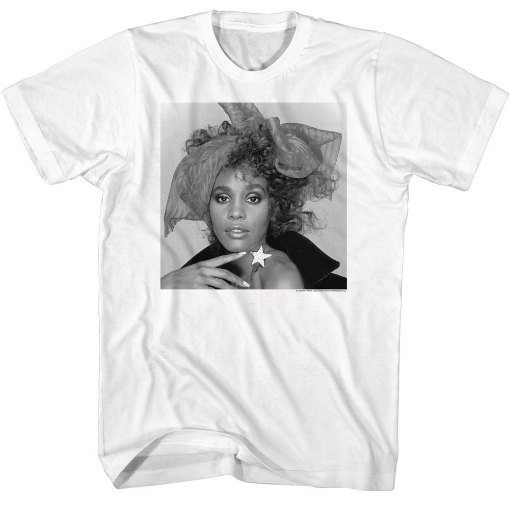 WHITNEY HOUSTON Eye-Catching T-Shirt, BW Bow