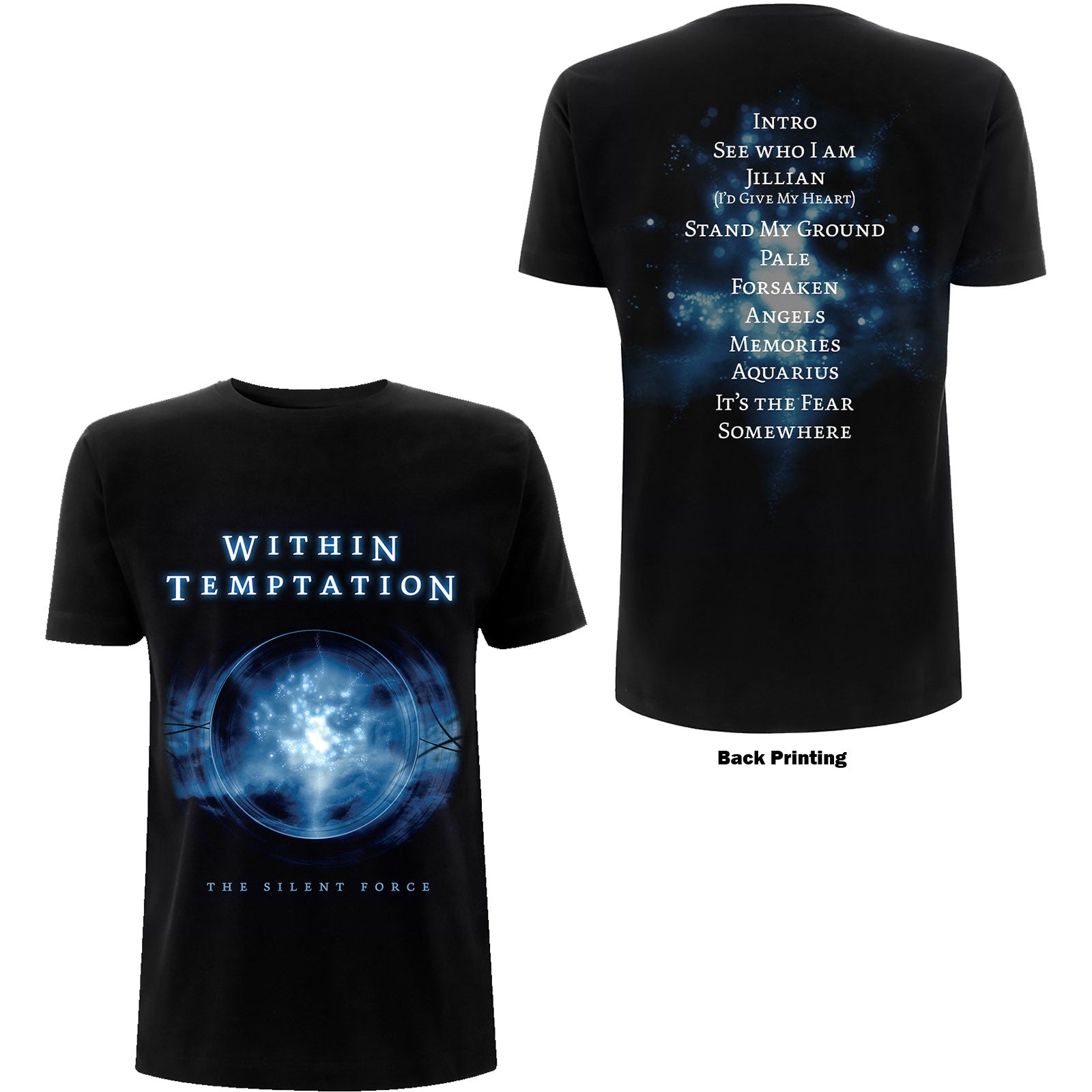 WITHIN TEMPTATION Attractive T-Shirt, Silent Force Tracks