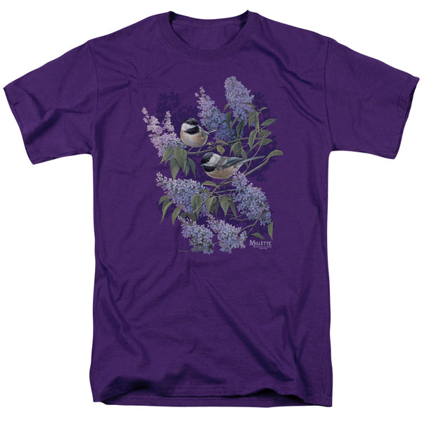 WILDLIFE Feral T-Shirt, Chickadees And Lilacs