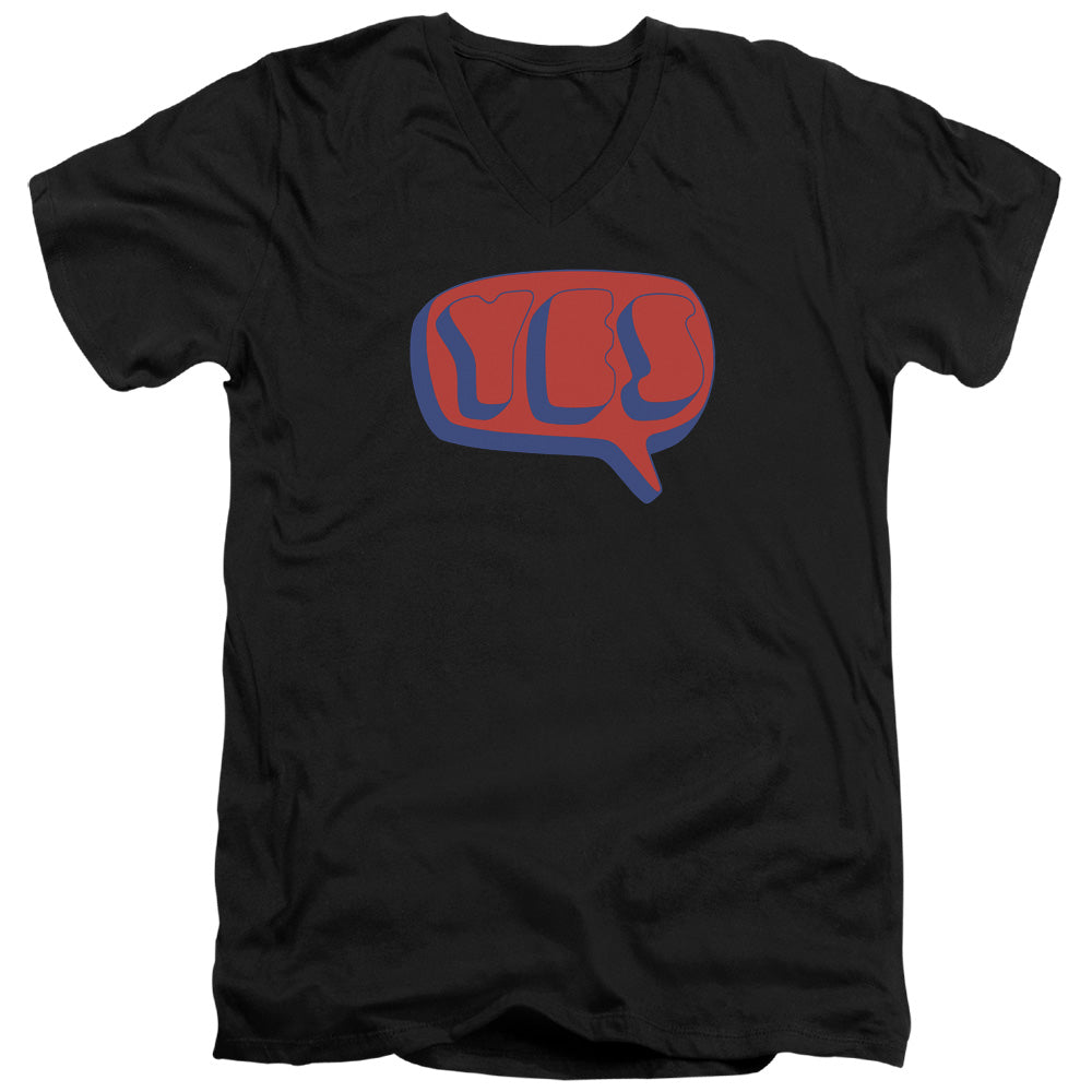 V-Neck YES T-Shirt, Word Bubble