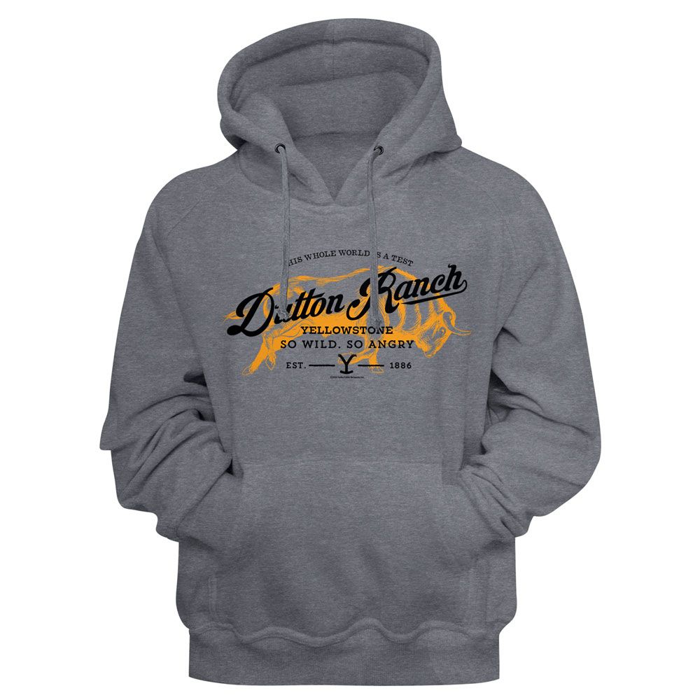 YELLOWSTONE Sweatshirt W/hood, Dutton Ranch Buffalo