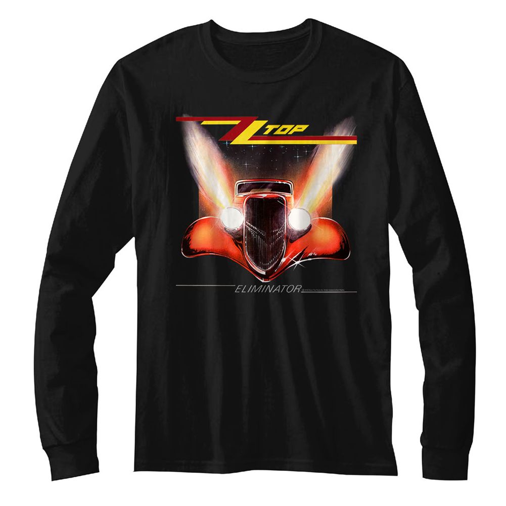 ZZ TOP Eye-Catching Long Sleeve T-Shirt, Eliminator Cover