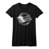 Women Exclusive ZZ TOP T-Shirt, Metal Logo