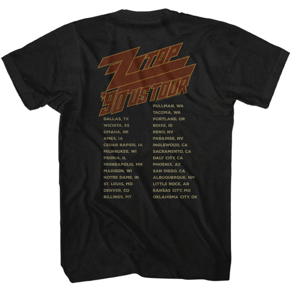 ZZ TOP Eye-Catching T-Shirt, 1990 US Tour