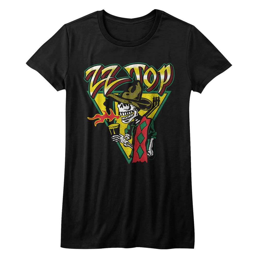 Women Exclusive ZZ TOP T-Shirt, Dia De Los Mescalera