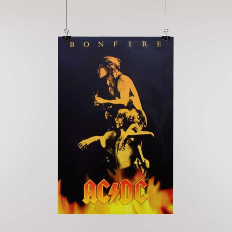 AC/DC Gorgeous Poster, Bonfire – Authentic Band Merch