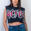 Women Exclusive AC/DC Eye-Catching Crop, Glow Logo