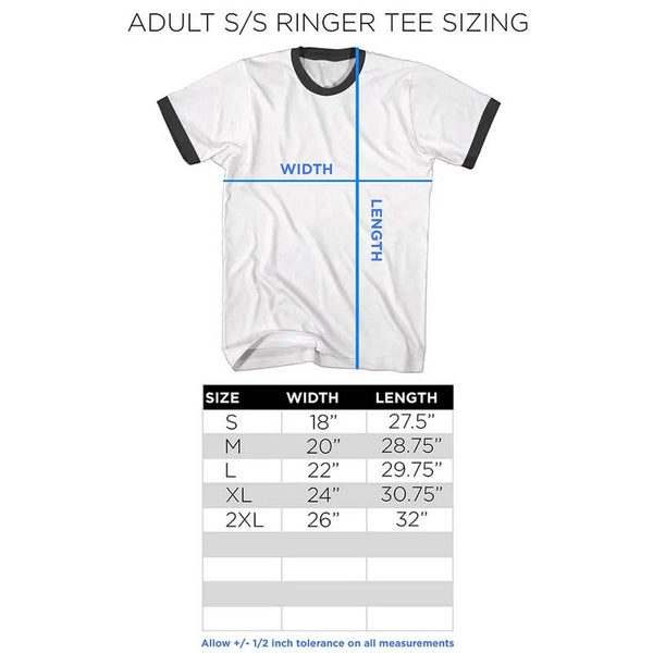 WEEZER Ringer T-Shirt, 3D Logo