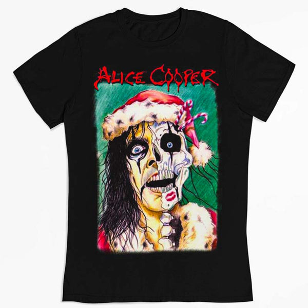 ALICE COOPER Attractive T-Shirt, Xmas Card