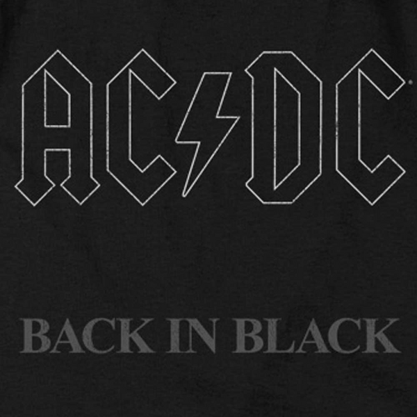 AC/DC Impressive Tank Top, Back In Black