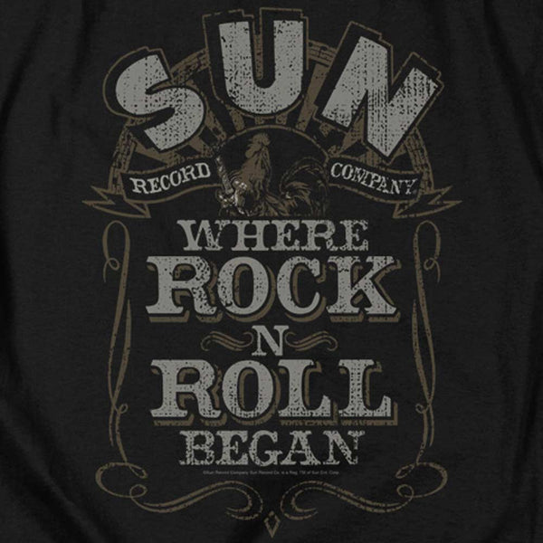 SUN RECORDS Impressive Long Sleeve T-Shirt, Where Rock Began Label