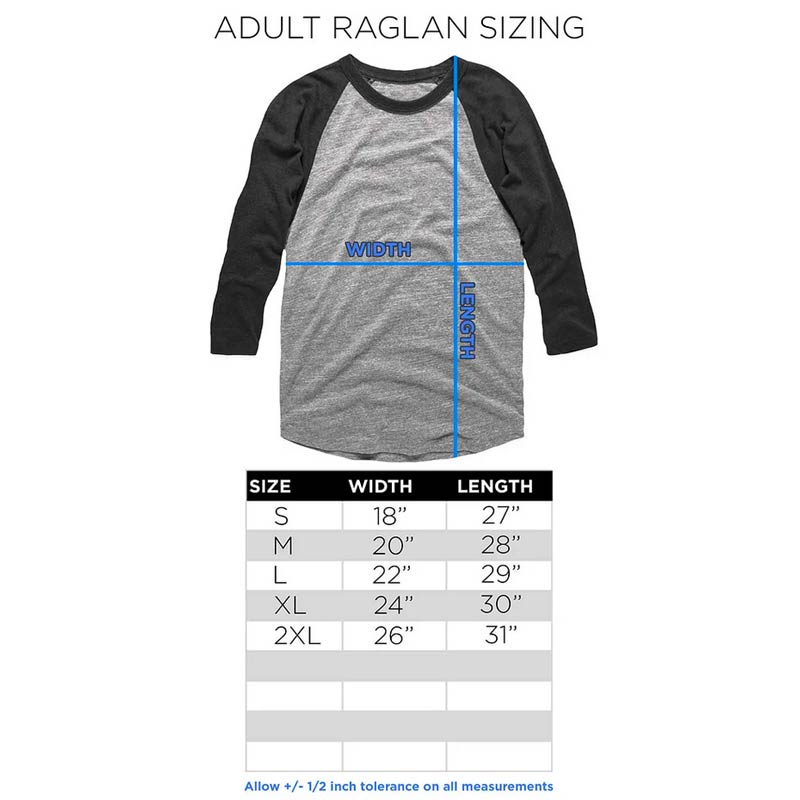 AC/DC Eye-Catching Raglan, Back In Black