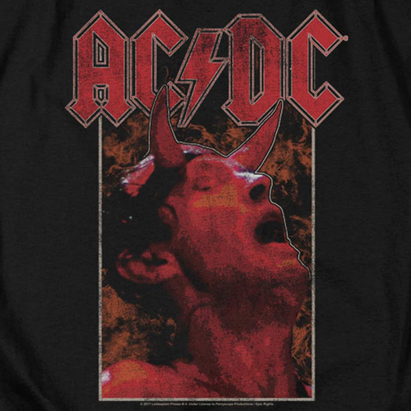 V-Neck AC/DC T-Shirt, Evil Angus