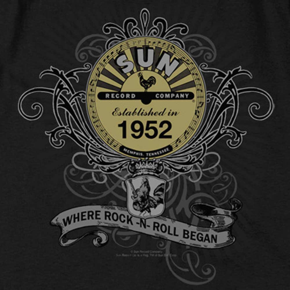 SUN RECORDS Deluxe T-Shirt, Rockin Scrolls