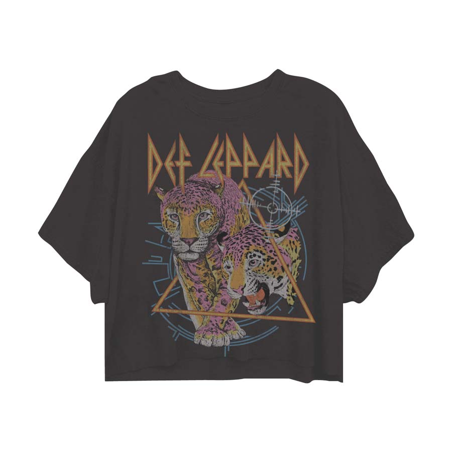 Vintage DEF LEPPARD Oversize Crop, Animal