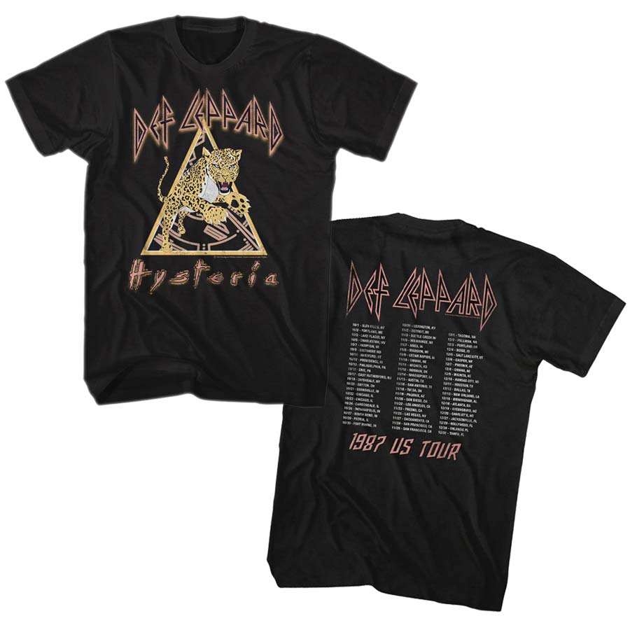 DEF LEPPARD Eye-Catching T-Shirt, Hysteria Tour 1987