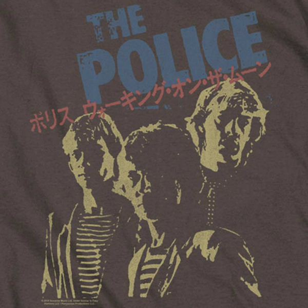 V-Neck THE POLICE T-Shirt, Japanese Poster