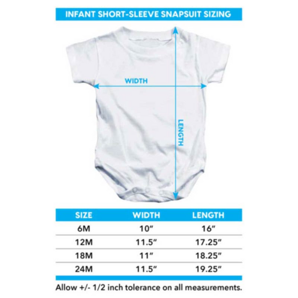 ELVIS PRESLEY Deluxe Infant Snapsuit, 50 Millions Fans